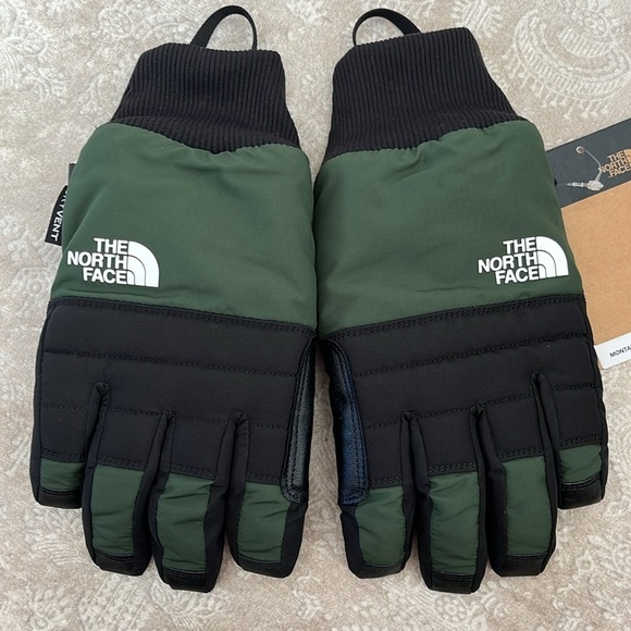 Brand New The North Face Montana Utility Gloves Green Black Touchscreen DryVent - Picture 2 of 16